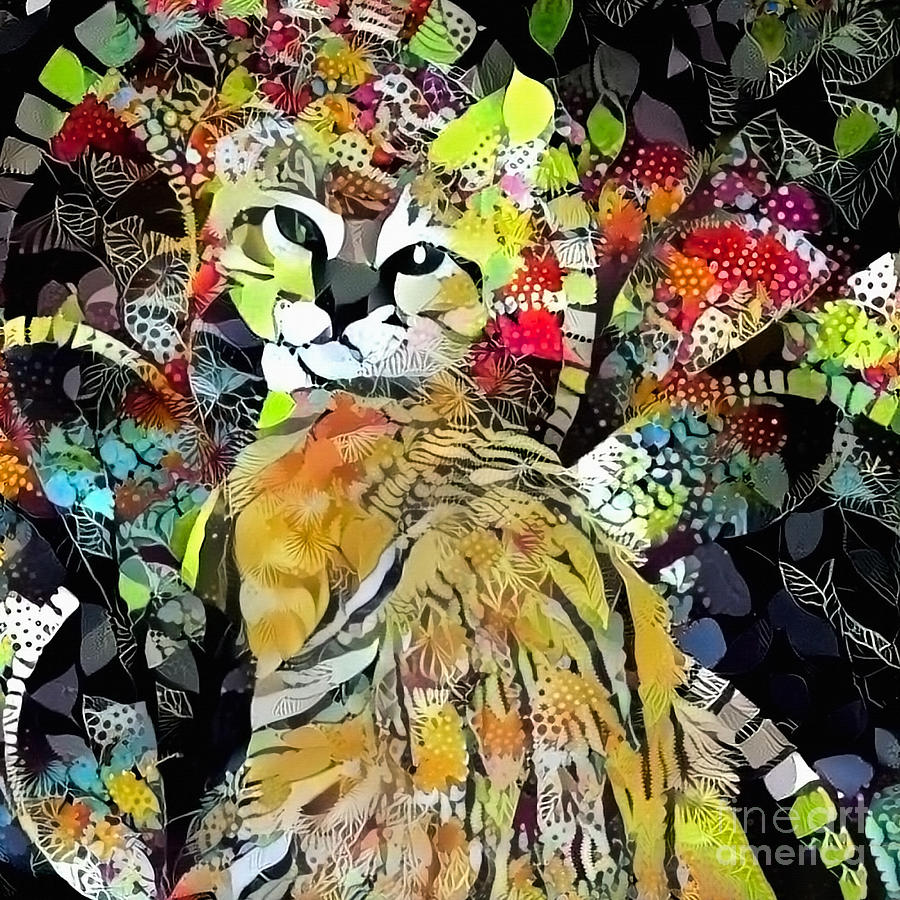 Cat in colors Digital Art by Bruce Rolff