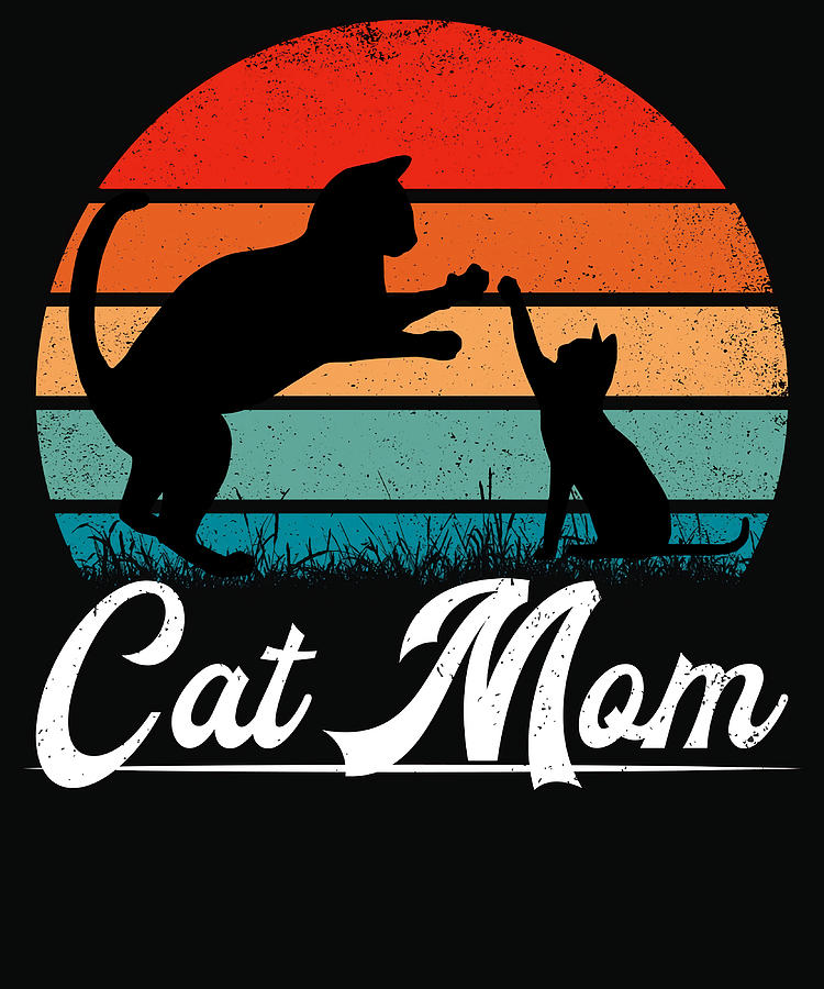 Cat Mom Poster boy Painting by Patel Mason - Fine Art America