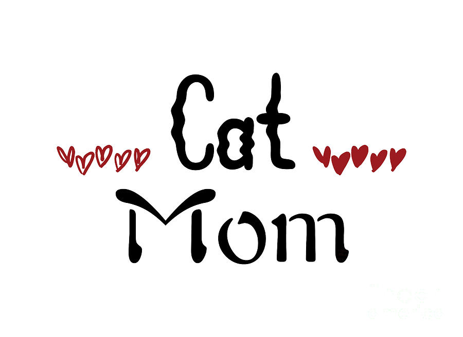 Cat Mom Sticker, Cat Mom Shirt, Cat Lover Gift,  Digital Art by David Millenheft