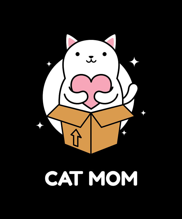 Cat Mom Digital Art By Tam Nguyen Art Fine Art America