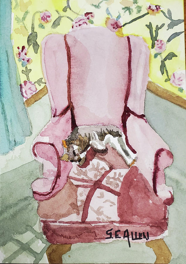 Cat Nap Painting by Sharon E Allen