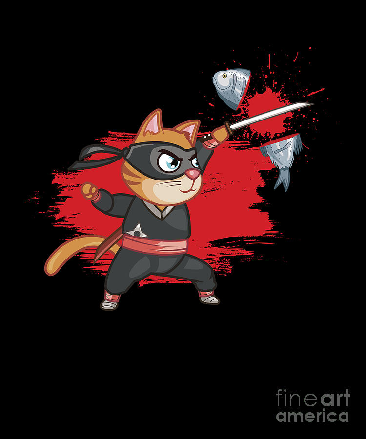 16 Ninja Cats Clipart Shinobi Cat Png Ninja Anime Cat - Etsy