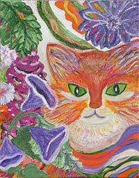 Cat of Many Colors Painting by Anne-Elizabeth Whiteway - Fine Art America