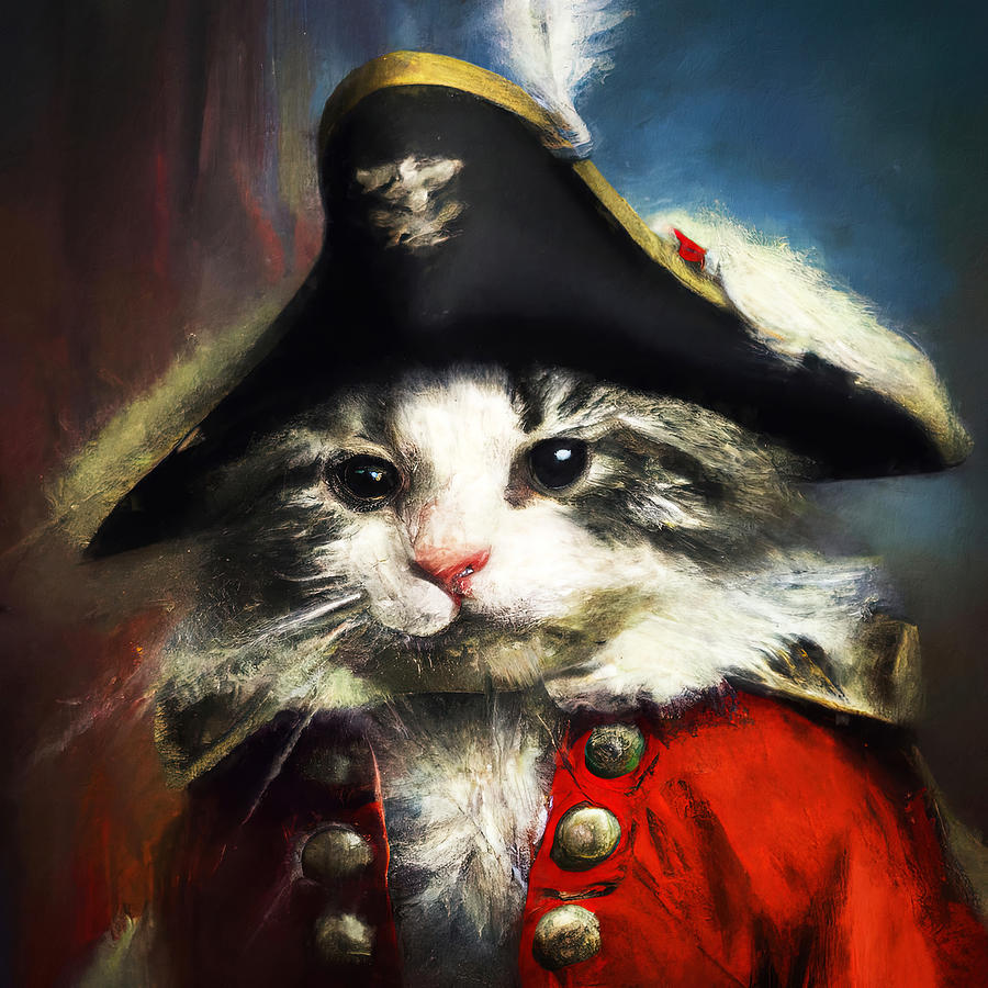 Cat of the Napoleonic Army, 04 Painting by AM FineArtPrints