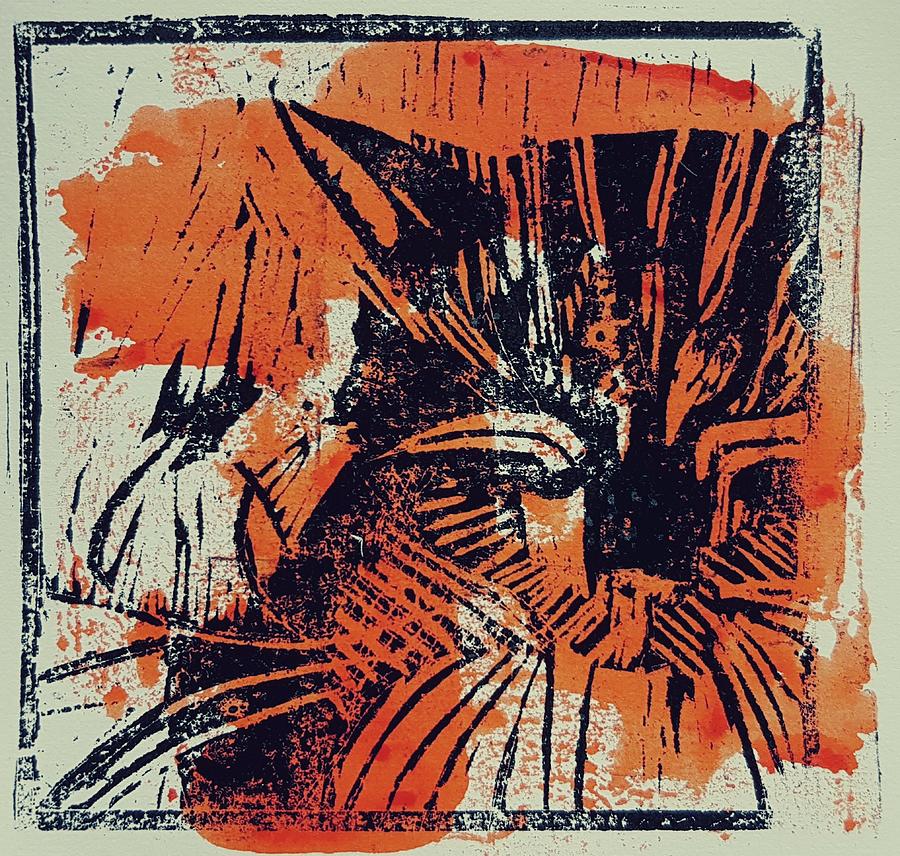 Cat Relief - Cat - Orange by Paul Lovering