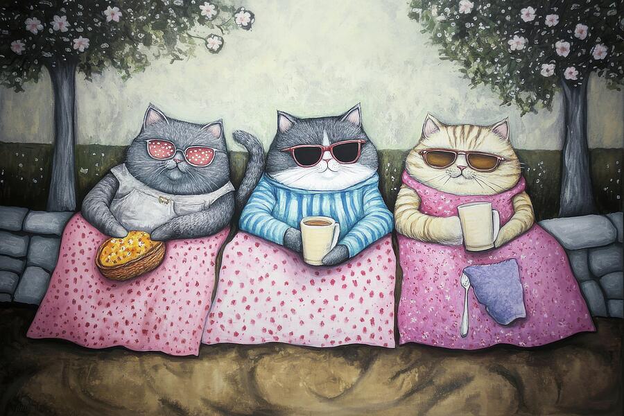 Cat Picnic 01 Cozy Fun Digital Art by Matthias Hauser Cat Picnic 01 Cozy Fun Digital Art by Matthias Hauser