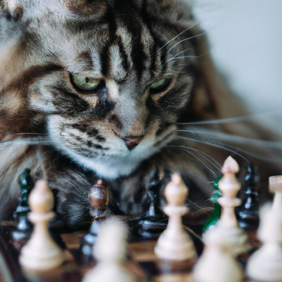 Cat playing chess Digital Art by Hananya Schacher - Fine Art America