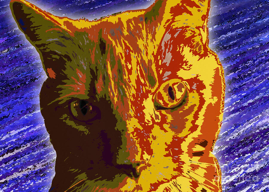 Cat portrait Digital Art by Bruce Rolff