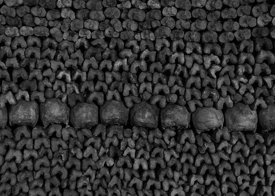 Black And White Photograph - Catacomb Wall by Tori Tateishi