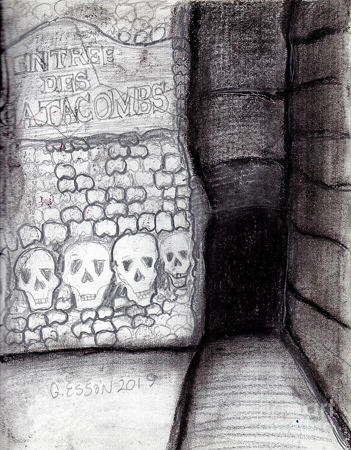Catacombs Drawing by Genevieve Esson