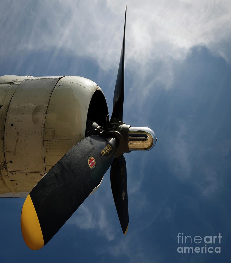 Catalina Aircraft Engine And Propeller Photograph