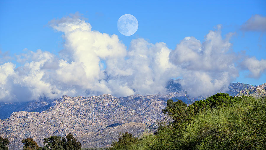 Catalina Clouds and Moon 24946 Photograph by Mark Myhaver