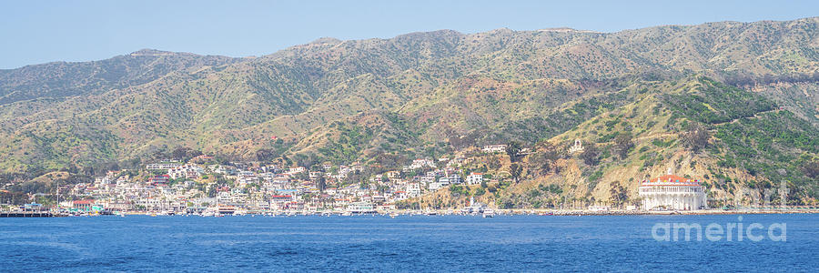 Catalina Island Avalon Harbor and Casino Panorama Photo Photograph by Paul Velgos