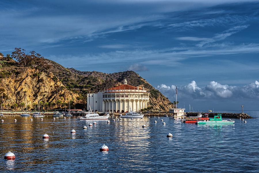 Boat Photograph - Catalina Island Casino and Harbor by Mountain Dreams