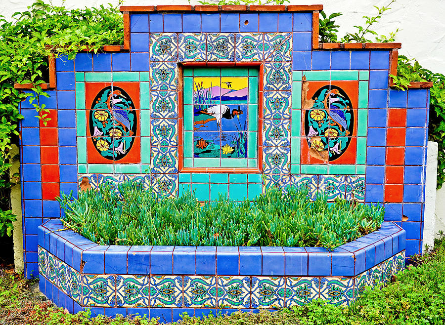 Catalina Island Public Restroom Tiled Planter Photograph by Robert ...