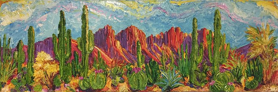 Catalinas Arizona Desert Painting by Paris Wyatt Llanso