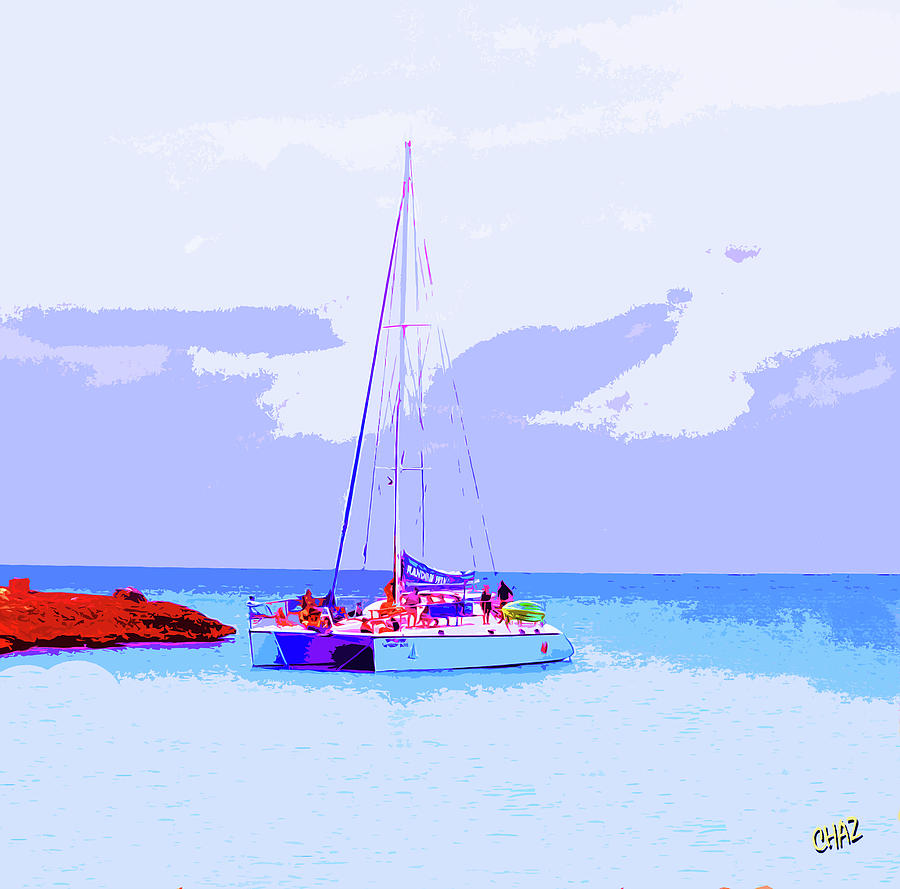 Catamaran Party Boat Painting by CHAZ Daugherty