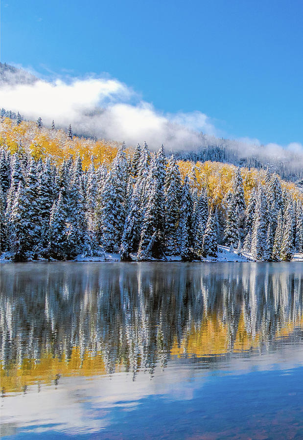 Cataract Lake After the Snow 00 X 20 Photograph by Stephen Johnson