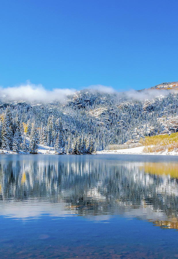 Cataract Lake after the Snow 20 X 40 Revised Photograph by Stephen Johnson