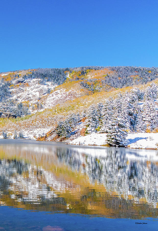 Cataract Lake After the Snow 40 X 60 revised Photograph by Stephen Johnson
