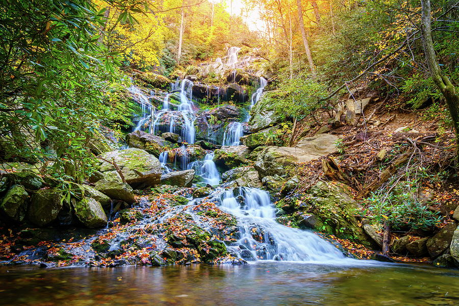 Catawba Falls in autumn Photograph by Alexey Stiop