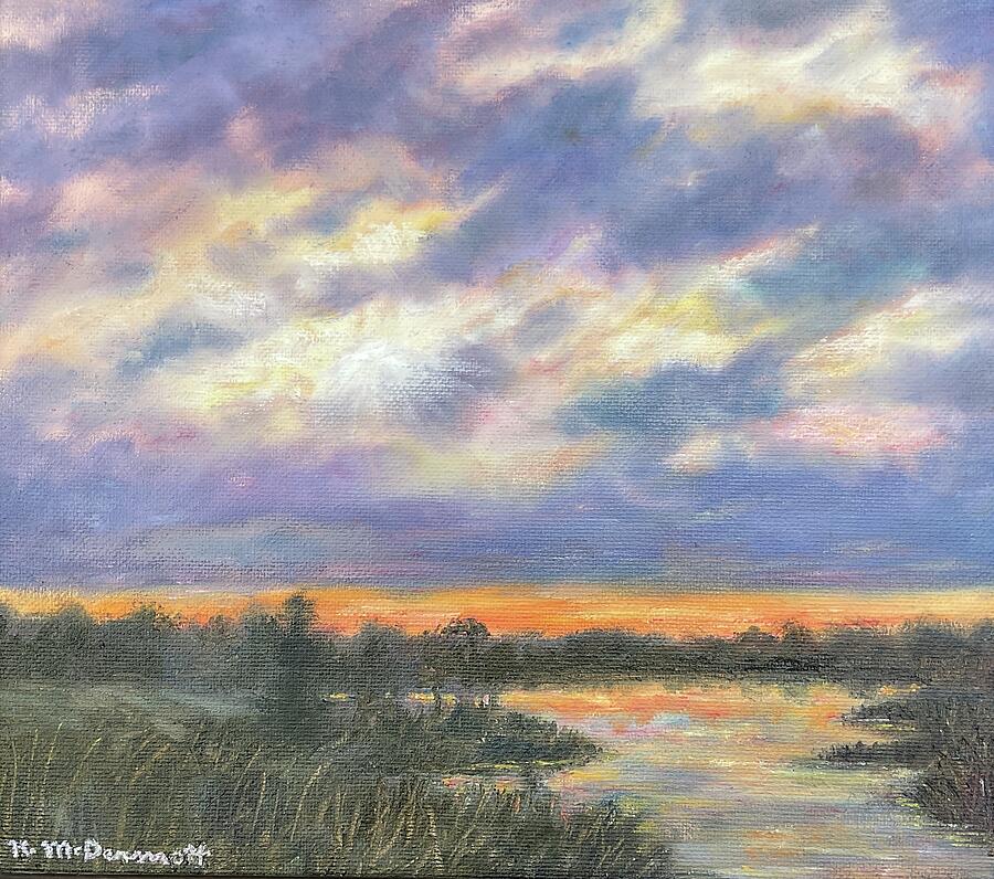 Catawba River Sundown Painting by Kathleen McDermott