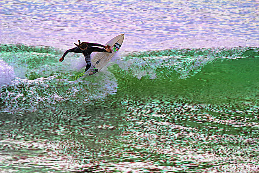 Catch A Wave Color California  Photograph by Chuck Kuhn