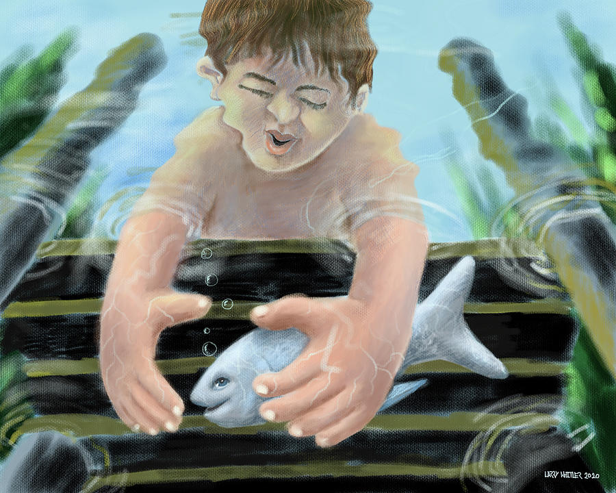 Catch And Release  Digital Art by Larry Whitler