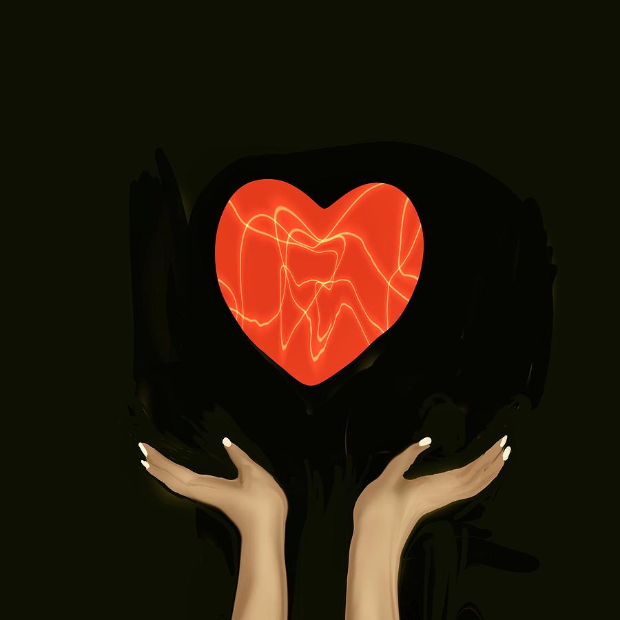 Catch my heart  Digital Art by Elaine Rose Hayward