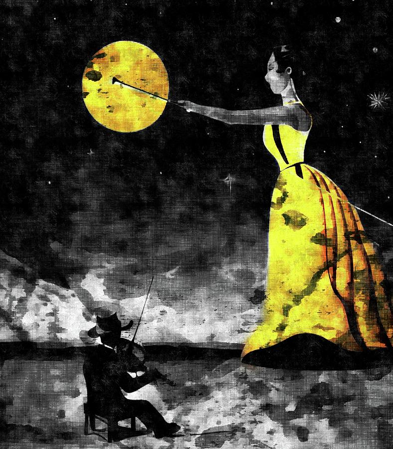 Catch The Moon Digital Art by Ally White