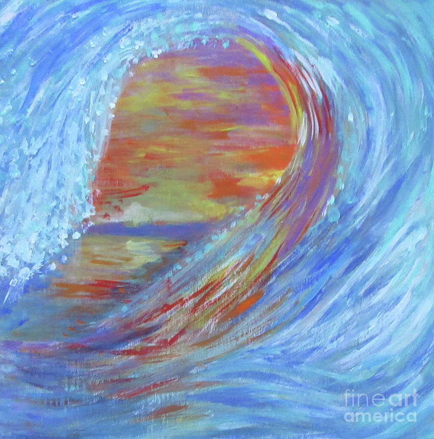 Catching A Wave Painting by Bradley Boug