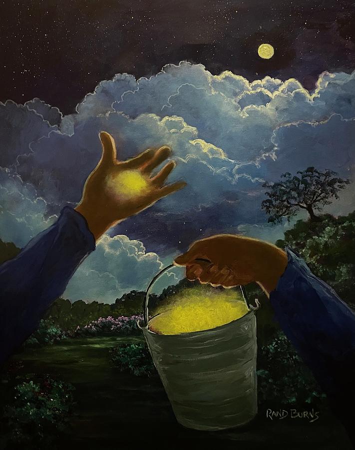 Catching Moonlight  Hands to Heaven series Painting by Rand Burns