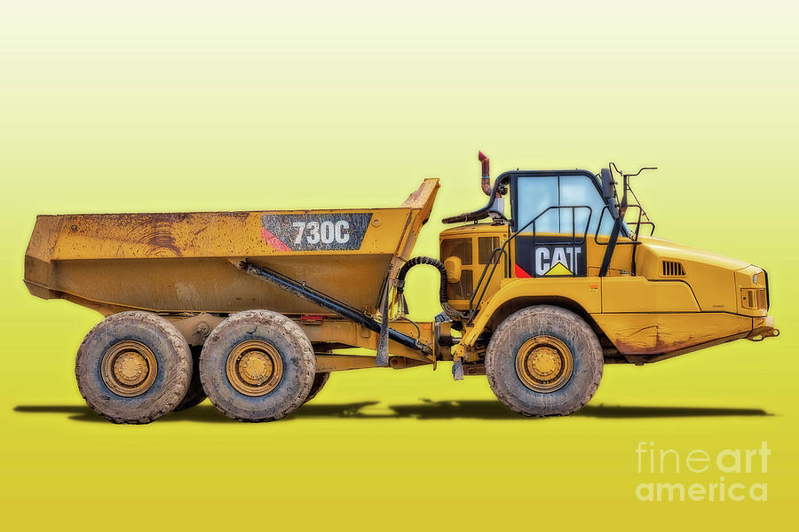 Caterpillar 730C Articulated Dump Truck Digital Art by Randy Steele