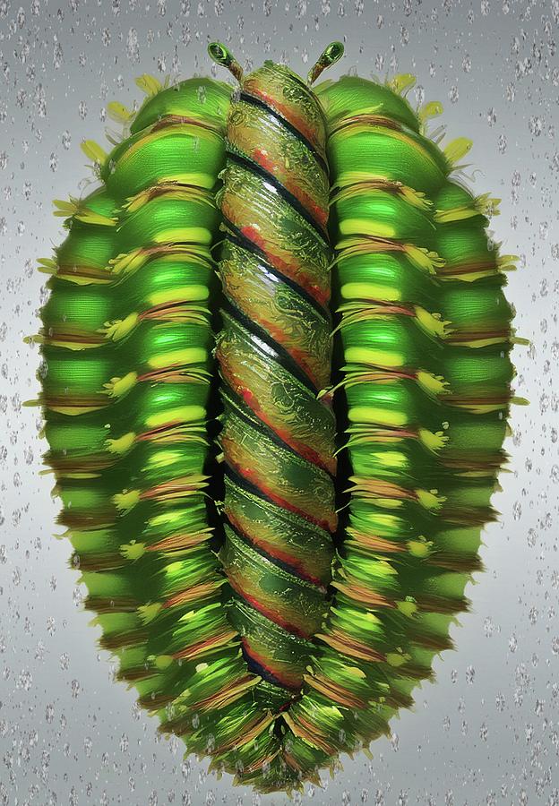 Caterpillar Fruit Digital Art by Ally White