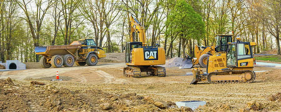 Caterpillar Job Site Construction Equipment Pan Photograph by Randy Steele