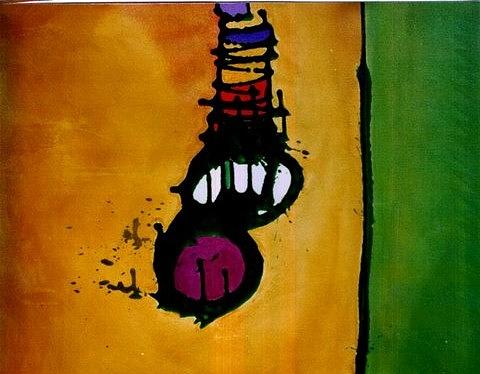 Caterpillar Painting by Marlene Burns