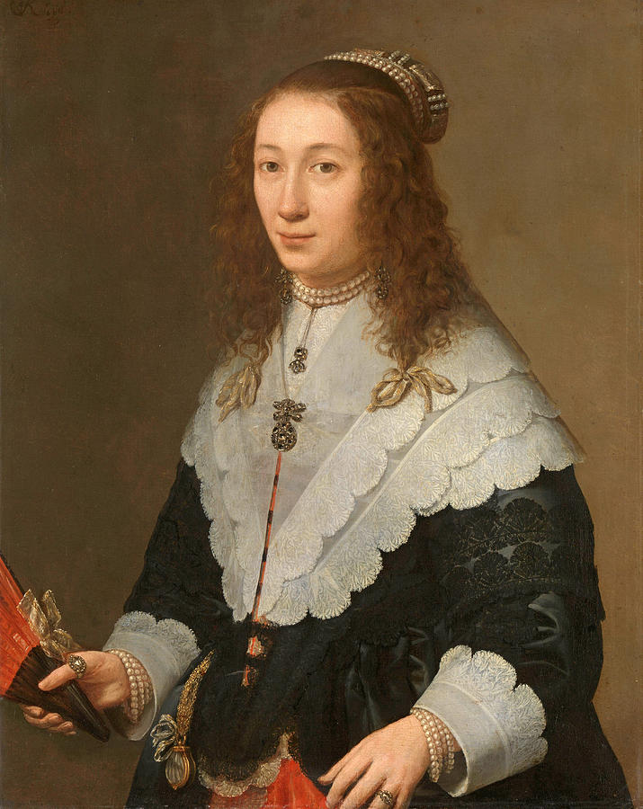 Catharina van Well, Wife of Guilliaam van Bleyswijk Painting by Gerard van der Kuijl Catharina van Well, Wife of Guilliaam van Bleyswijk Painting by Gerard van der Kuijl