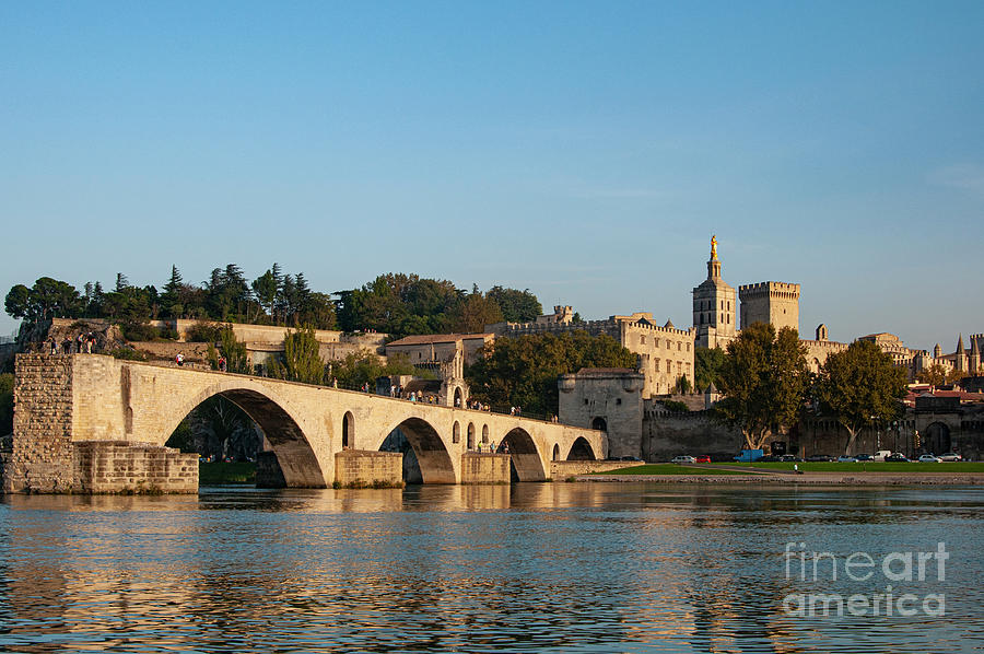  Cathedral and Pont dAvignon Photograph by Bob Phillips