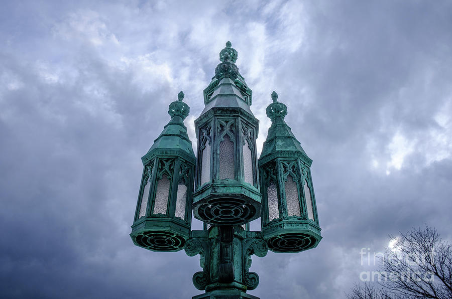Cathedral Basilica Of The Sacred Heart - Isolated Light Fixture Photograph