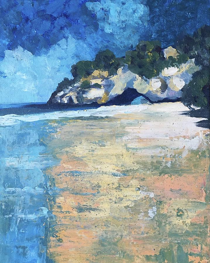 Cathedral Cove Painting by Barbara Magor