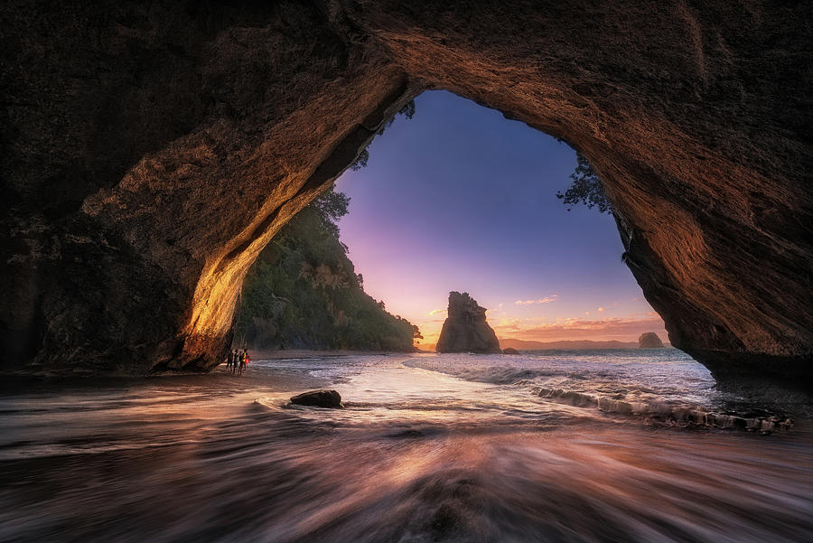 Cathedral Cove Sunset Photograph by Celia Zhen