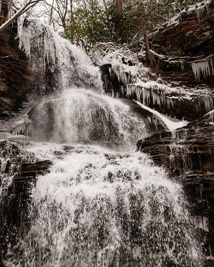 Cathedral falls top winter 2  Photograph by Flees Photos