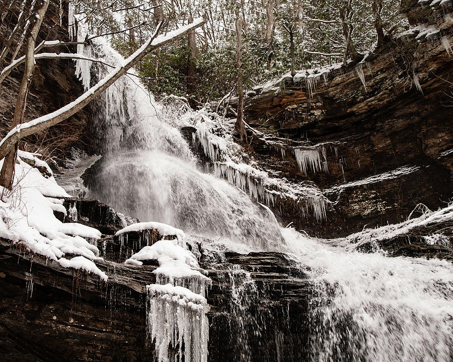 Cathedral falls top winter Photograph by Flees Photos