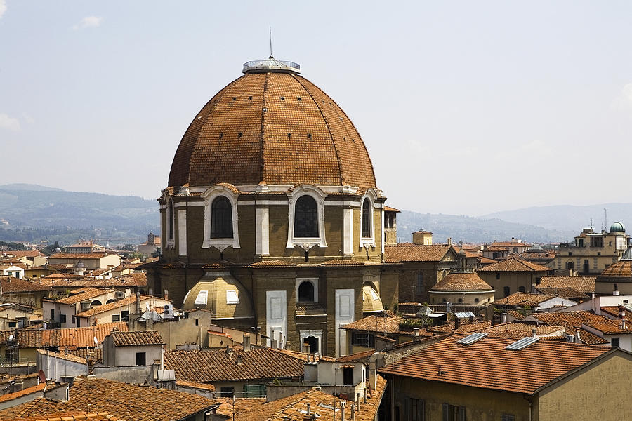 Cathedral in a city, Duomo Santa Maria Del Fiore, Florence, Tuscany, Italy Photograph by Glowimages