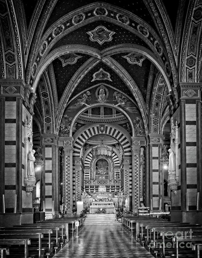 Architecture Photograph - Cathedral in Black and White by Mary Machare