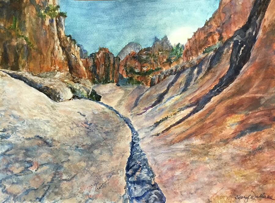 Cathedral in the Superstitions Painting by Cheryl Wallace