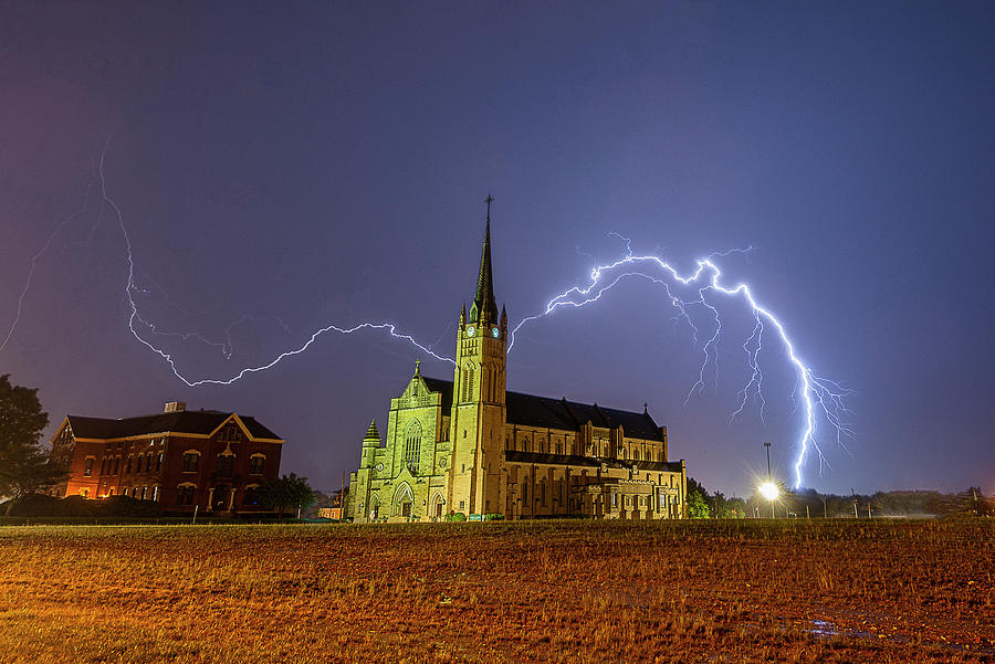 Cathedral Lightning Photograph by Marcus Hustedde