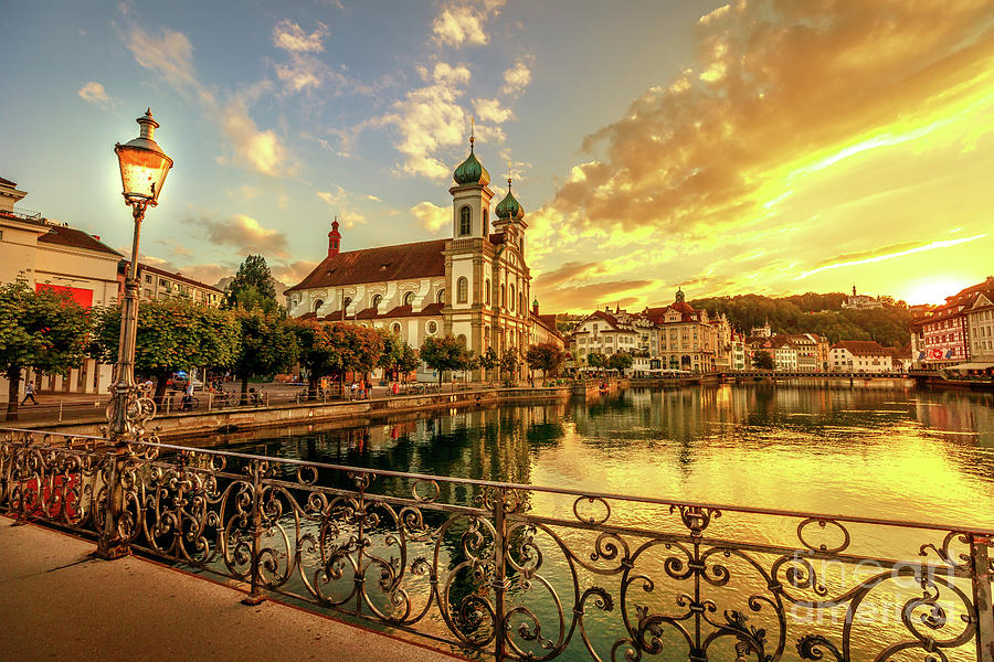 Cathedral Lucerne Switzerland Photograph by Benny Marty