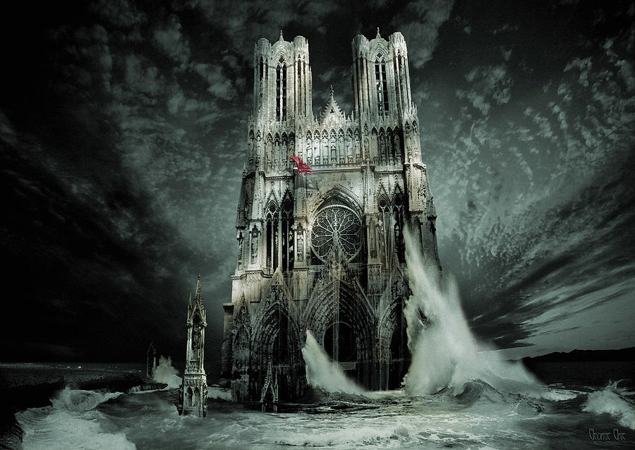 Cathedral of Notre-Dame, Our Lady Reims Digital Art by George Grie