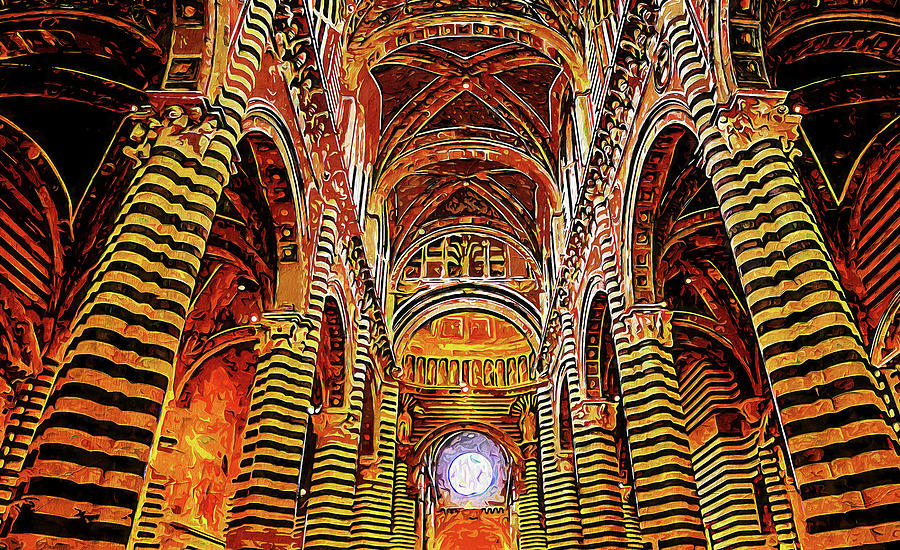 Cathedral of Santa Maria Assunta, Siena - 13 Painting by AM FineArtPrints